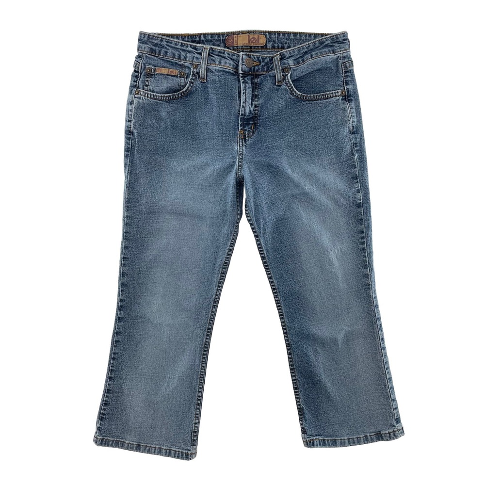 Vintage Y2K LEI Capri Crop Jeans Medium Wash Mid‎ Rise Size 11 90's Vibe